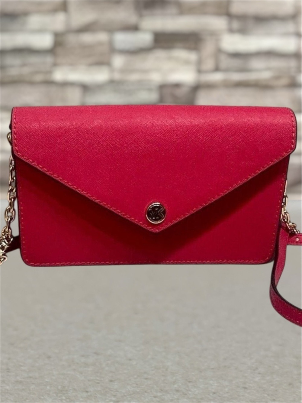 Michael Kors Envelope Chain Crossbody Electric Pink